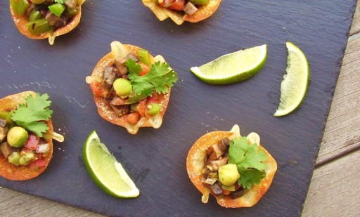 grilled vegetable taco cups