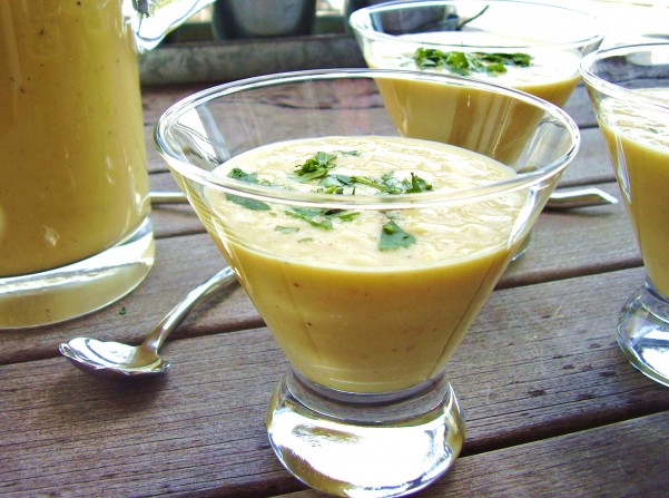 chilled grilled corn soup