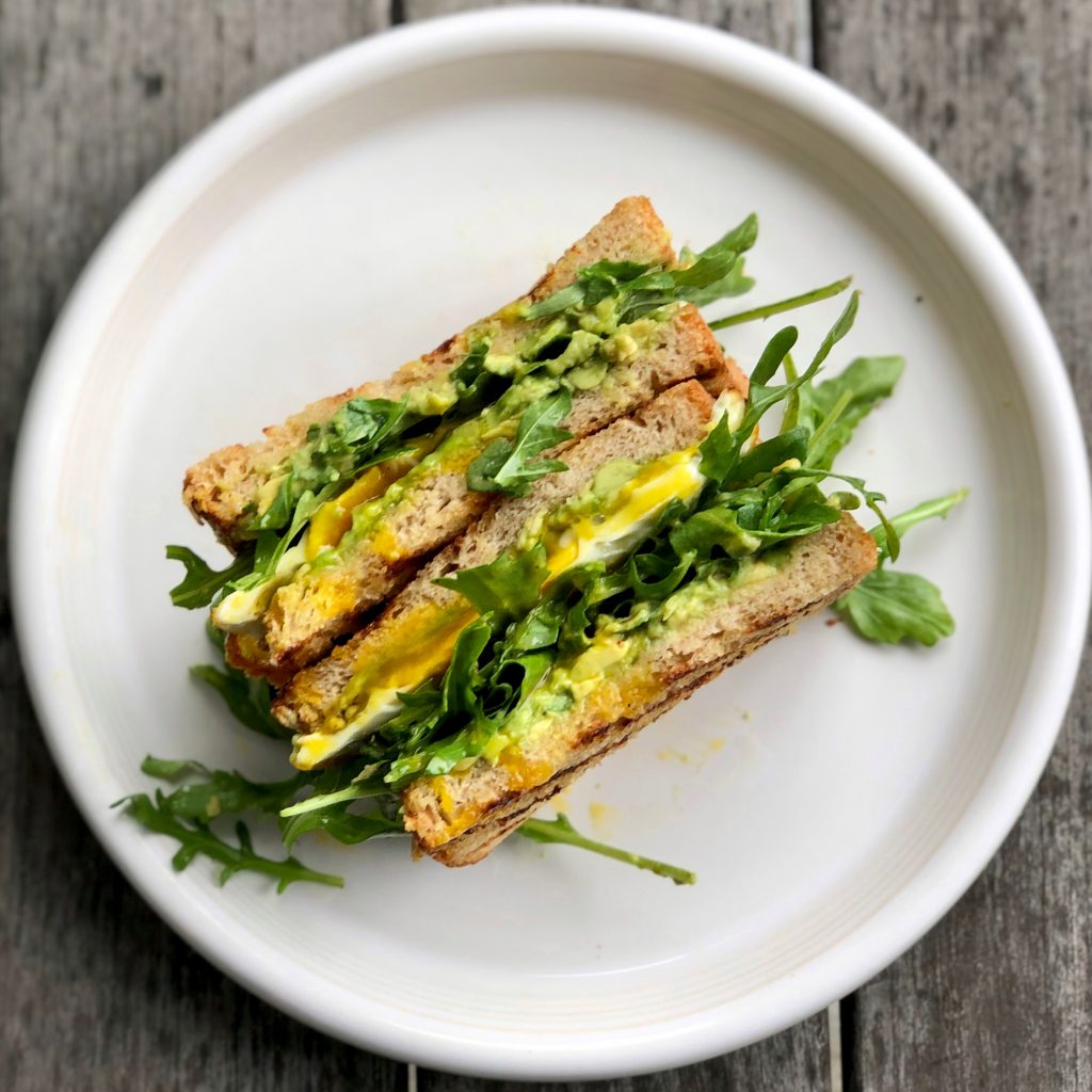 avocado toast & egg sandwich