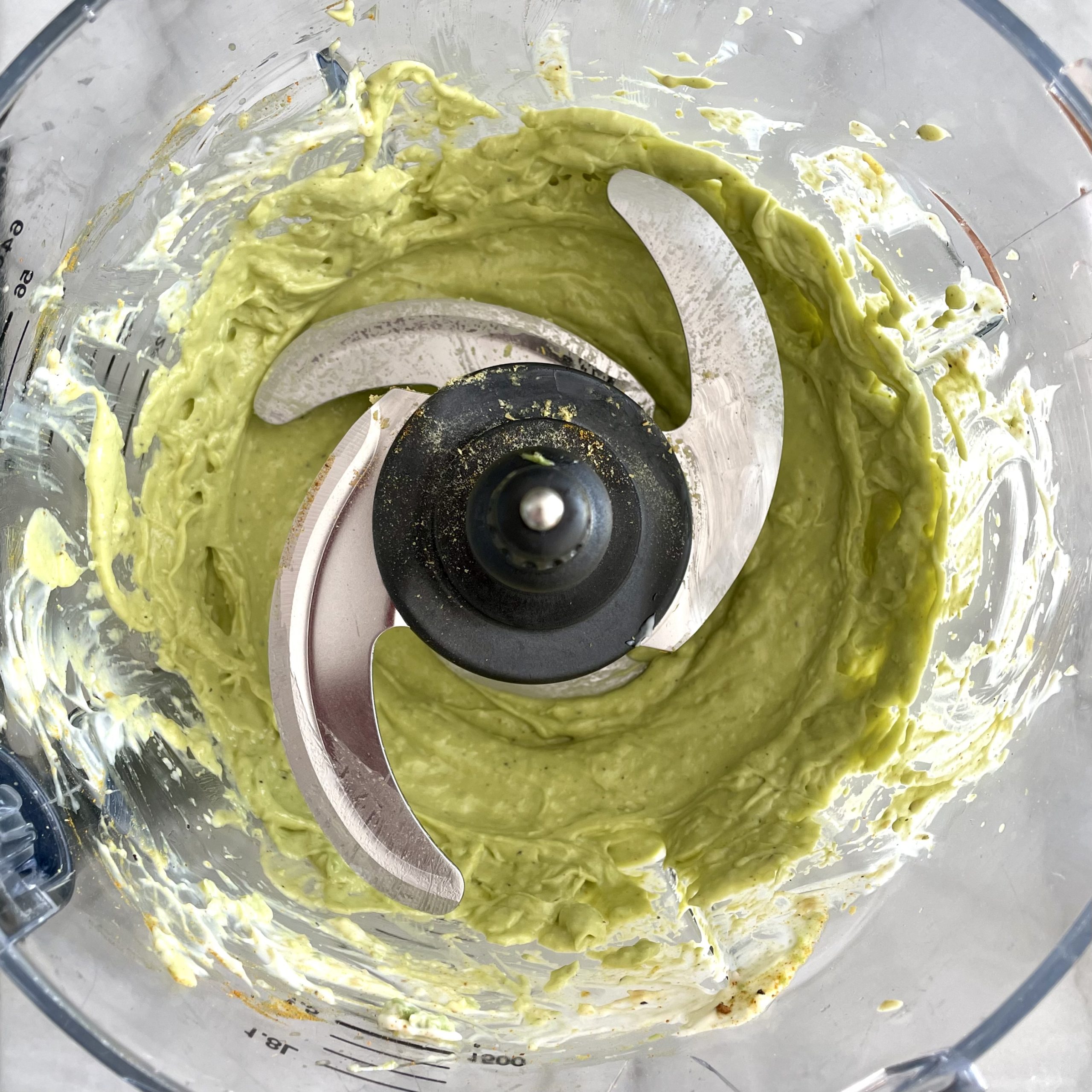 avocado anything dip whirled in a food processor