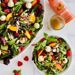 Peach Melba-Inspired Salad for Karuna Wellness Beverages