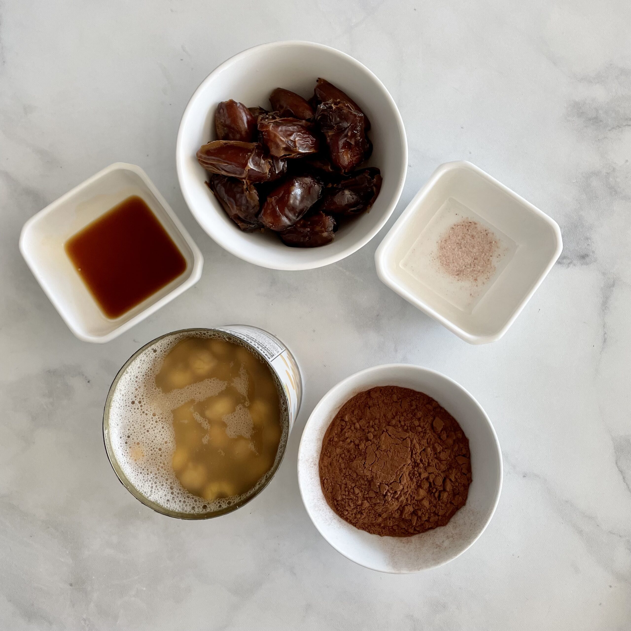 ingredients in no-cook plant-based cocoa mousse