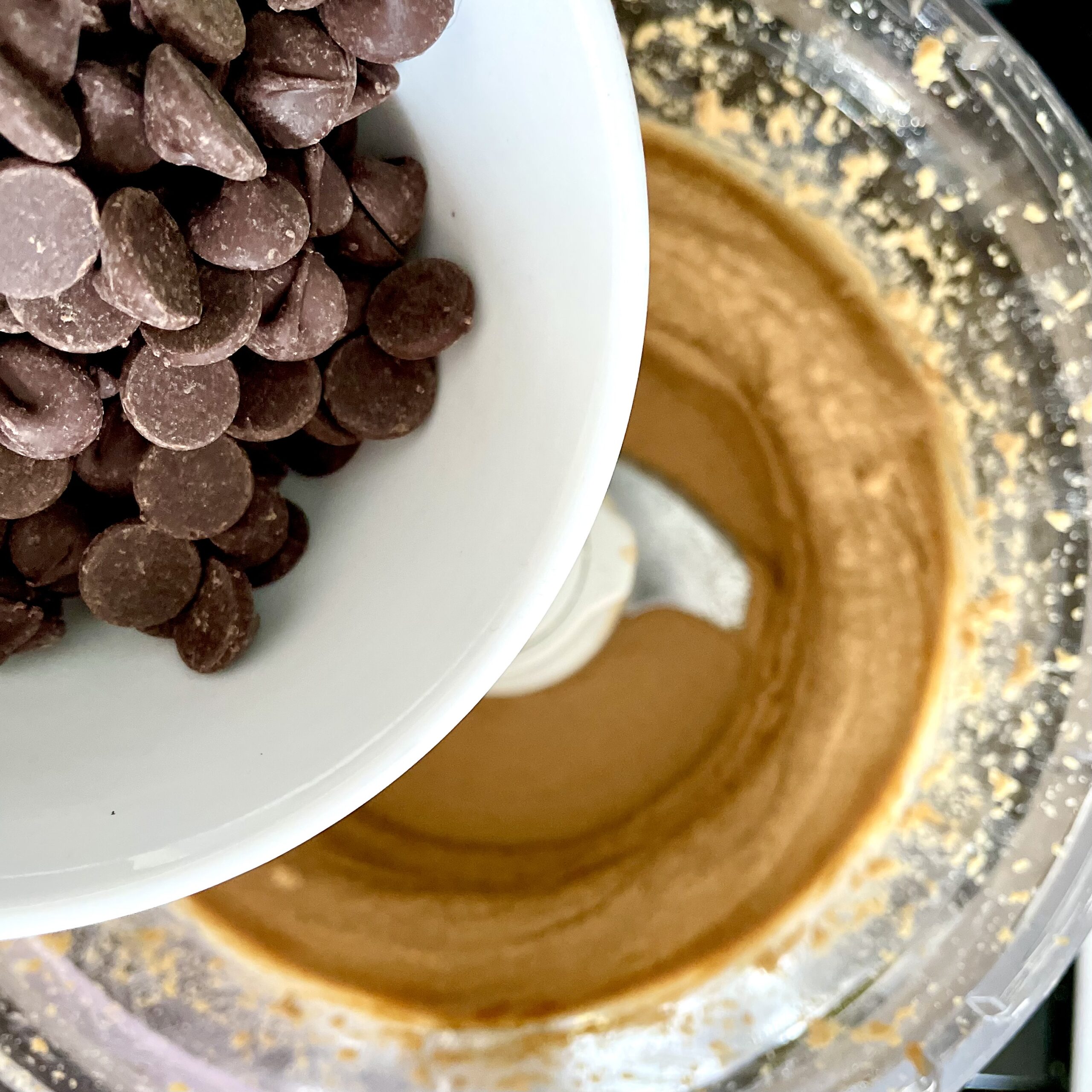 add chocolate chips to a food processor
