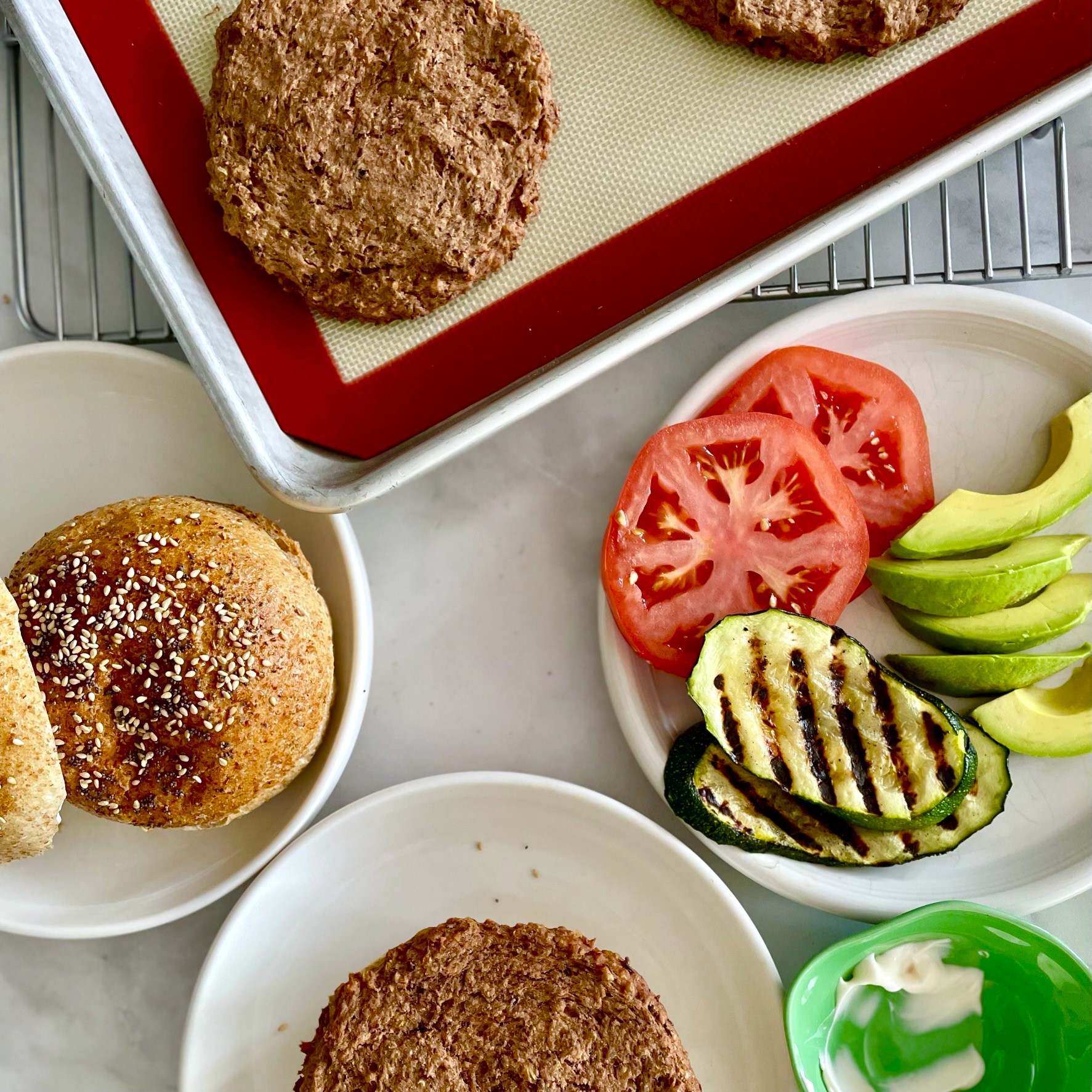 red beans & rice plant-based burger patties preparation