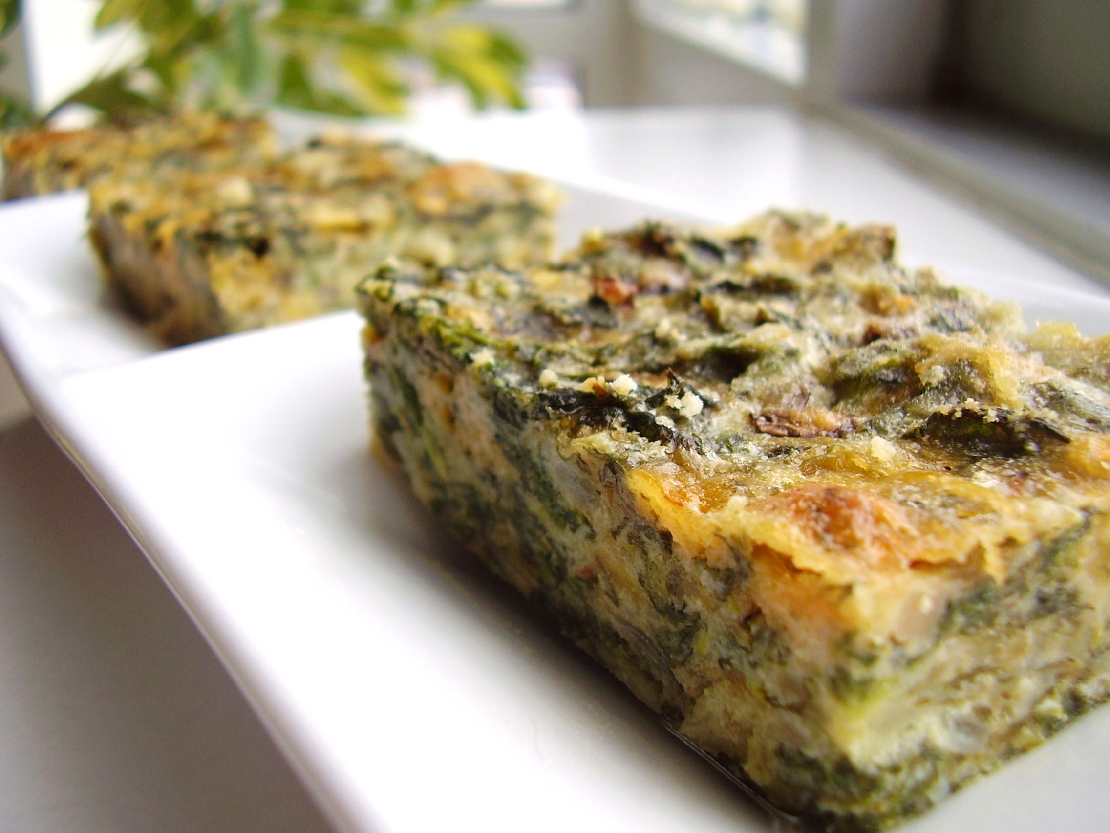 Three Cheese Spinach Squares