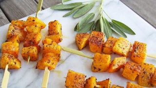 roasted butternut squash skewers - Jackie Newgent