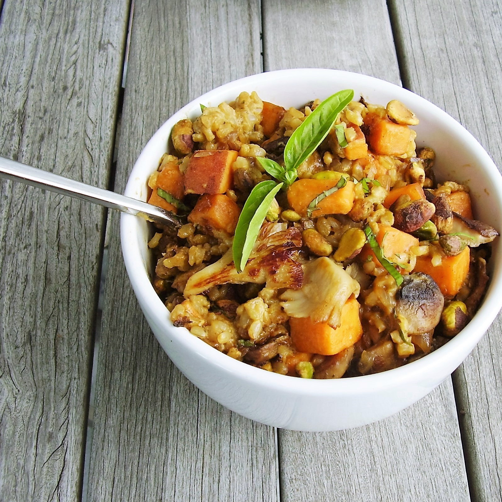 pistachio and garnet sweet potato risotto - Jackie Newgent