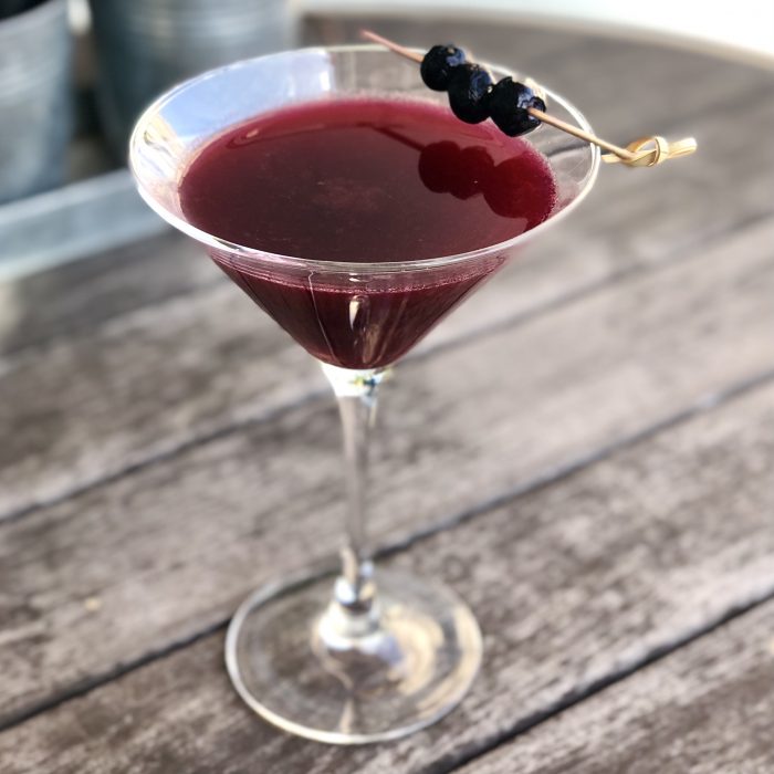 election day happy hour blueberry-ginger cocktail