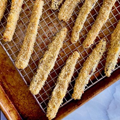 crispy panko-baked eggplant tenders - Jackie Newgent